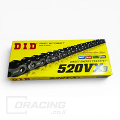 שרשרת הנעה מחוזקת D.I.D 520VX3 X-Ring (118 חוליות)