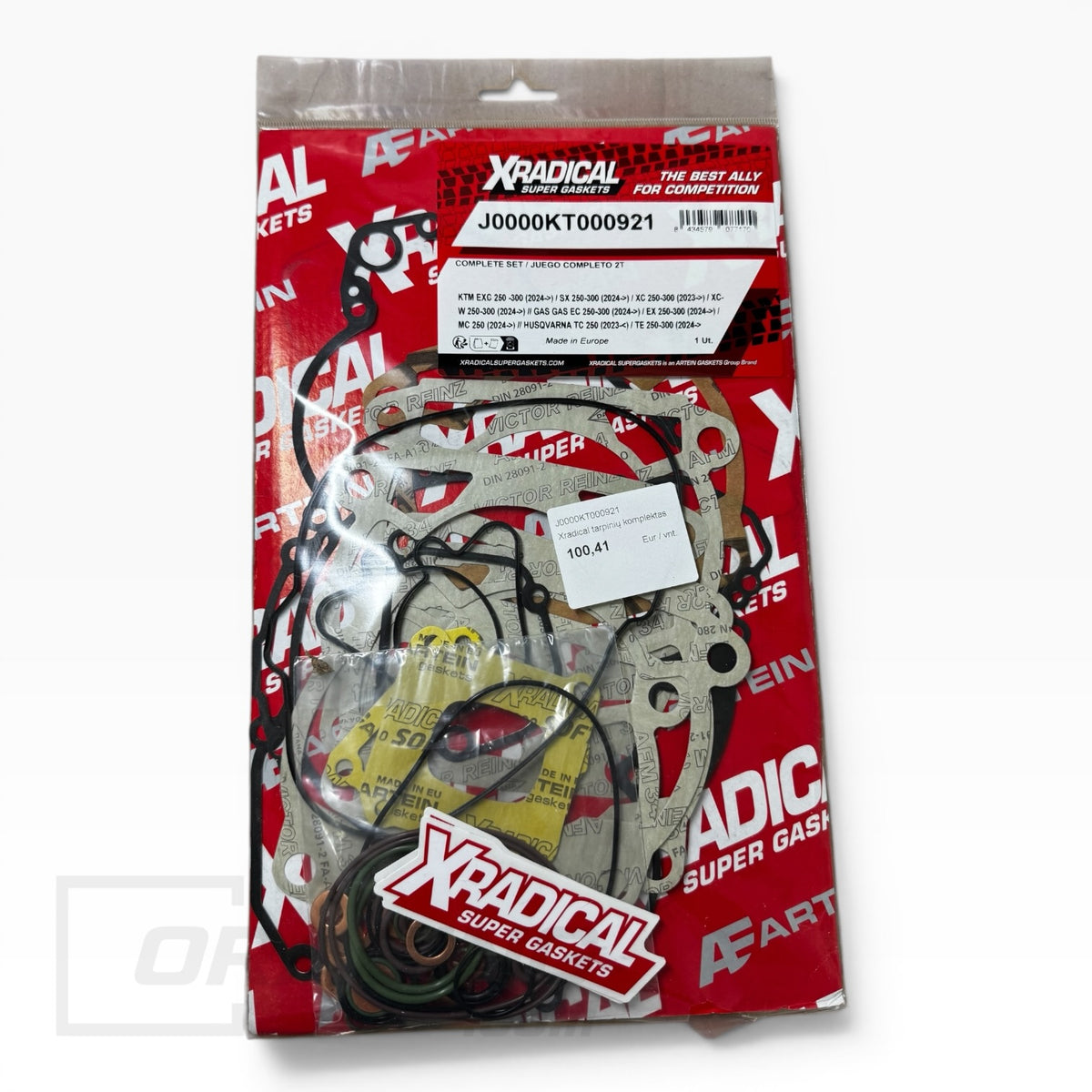 סט אטמים מלא ומקצועי מבית X-RADICAL למנועי 250/300 סמ"ק מהדור החדש (2023-2024 ומעלה) של KTM, הוסקוורנה וגאס גאס. כל הדרוש לשיפוץ מנוע ואטימה מושלמת בחבילה אחת