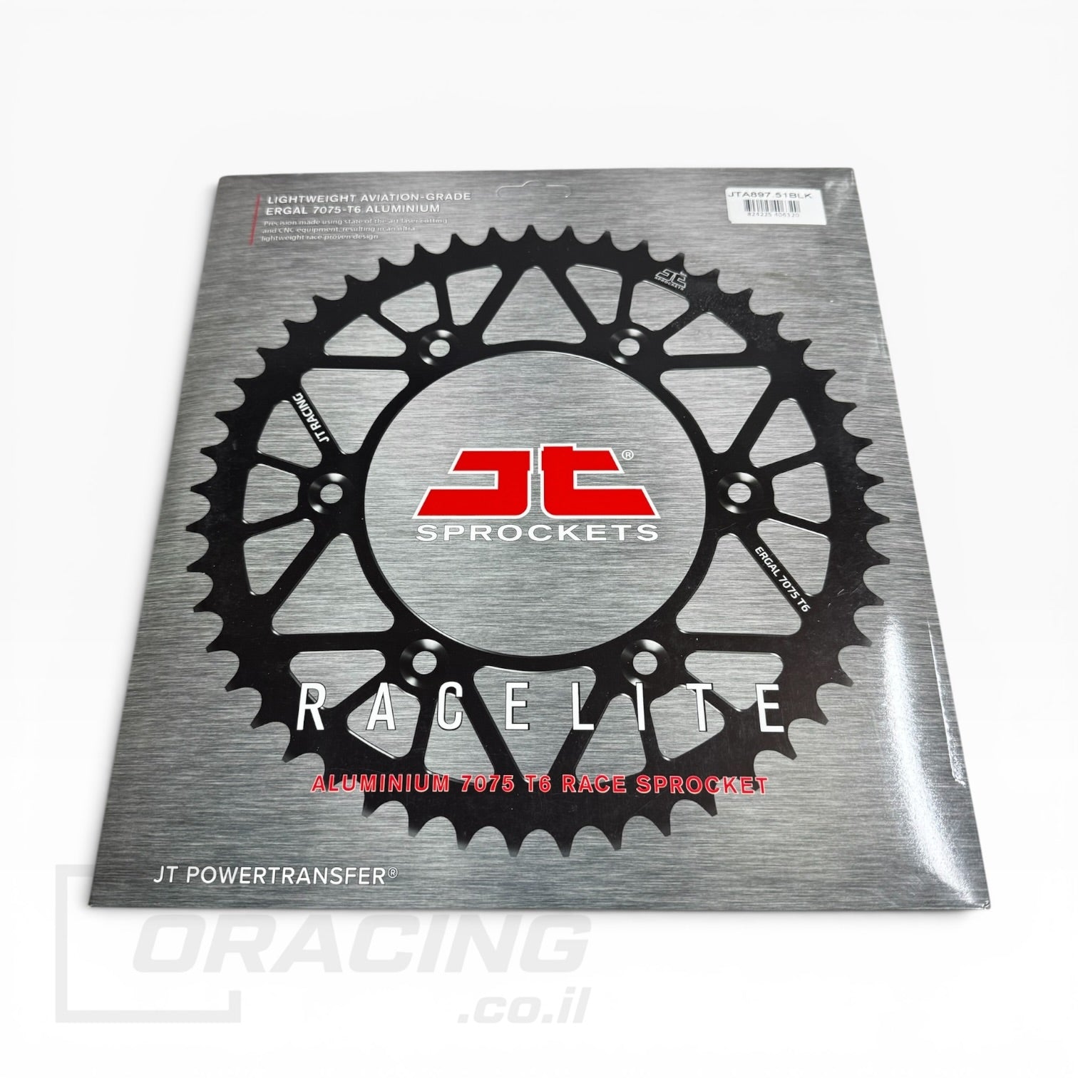 גלגל שיניים אחורי אלומיניום שחור (RaceLite) מבית JT Sprockets לאופנועי קבוצת KTM