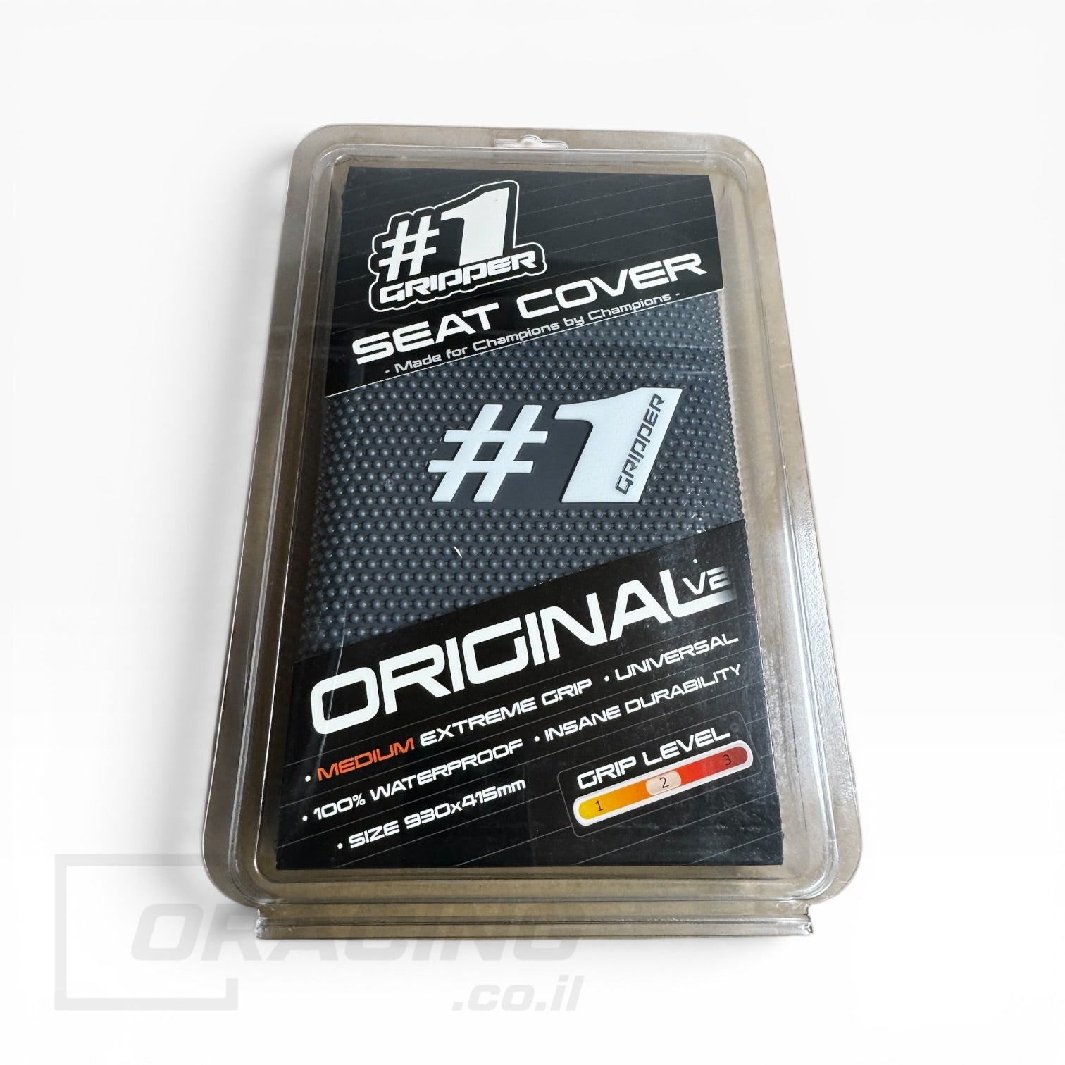 כיסוי מושב בעל אחיזה דביקה ONEGRIPPER - דגם ORIGINAL V2 בצבע אפור כהה