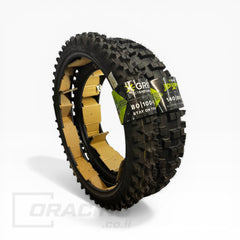 בצע סט זוג צמיגי שטח לאנדורו X-GRIP קדמי 80/100-21 ואחורי 140/80-18 בתרכובות משתנות לבחירה