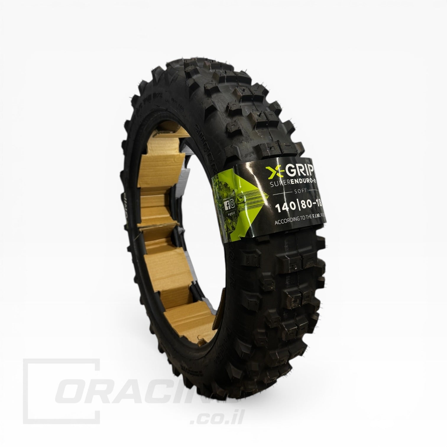 צמיג אחורי לאנדורו X-GRIP SuperEnduro-R 140/80-18 בתרכובת Soft רכה להארד אנדורו, תקינת FIM